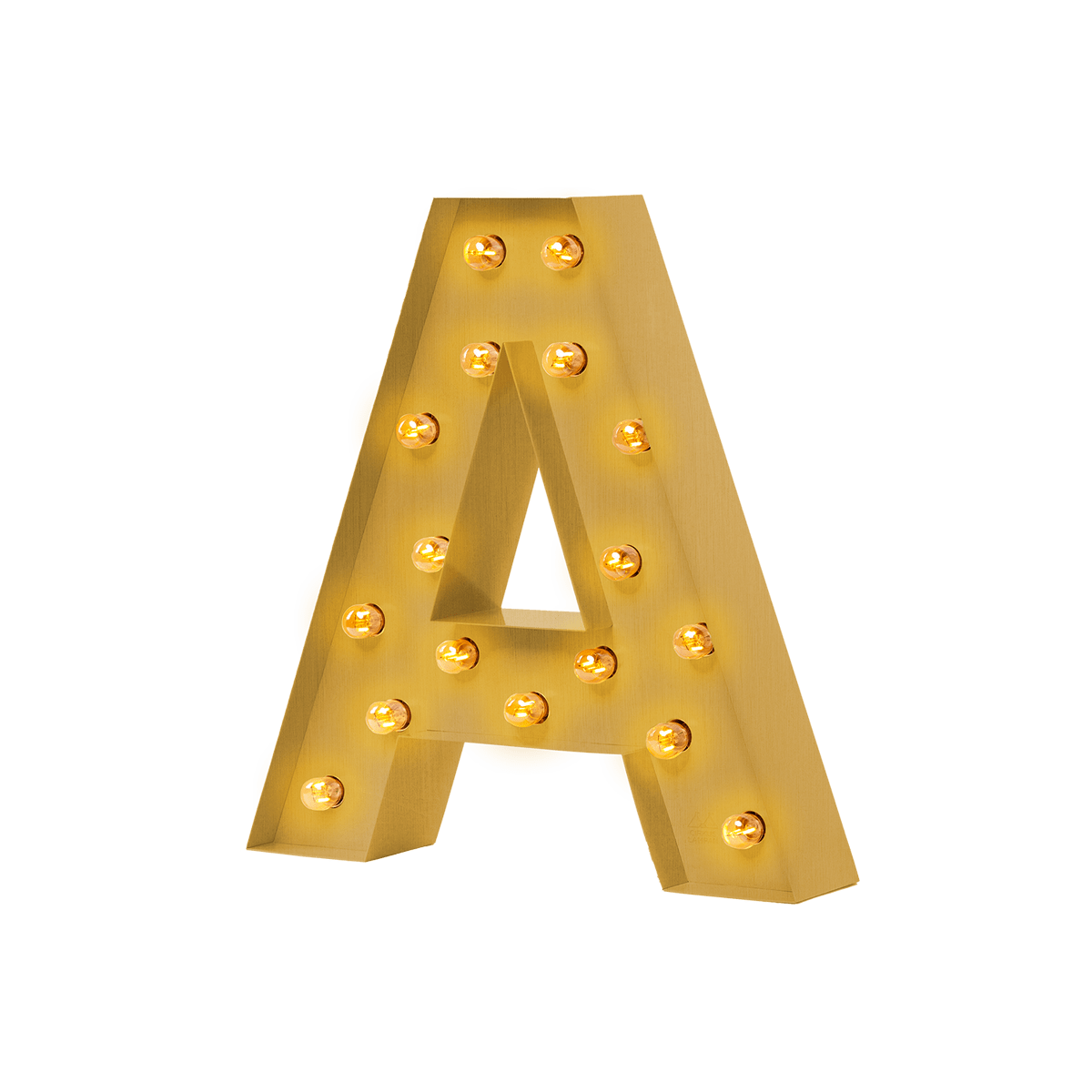 Bokstavslampa Cirkuslampan Testlampa A Brass / 50 cm / Standard