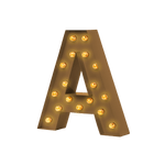 Bokstavslampa Cirkuslampan Testlampa A Pearl gold / 50 cm / Standard