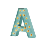 Bokstavslampa Cirkuslampan Testlampa A Purple turquoise / 50 cm / Standard