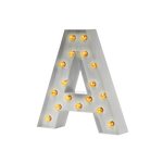 Bokstavslampa Cirkuslampan Testlampa A Raw Metal / 50 cm / Standard