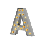 Bokstavslampa Cirkuslampan Testlampa A Telegrey / 50 cm / Standard