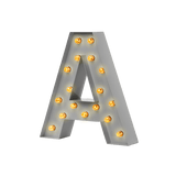 Bokstavslampa Cirkuslampan Testlampa A Telegrey / 50 cm / Standard