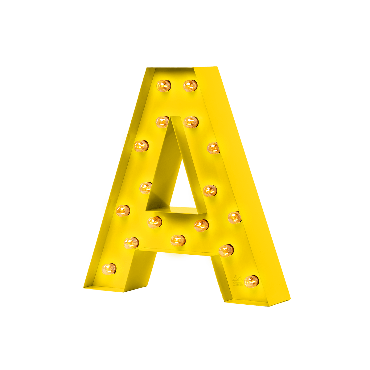 Bokstavslampa Cirkuslampan Testlampa A Zink yellow / 50 cm / Standard