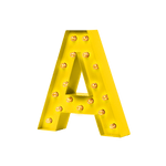 Bokstavslampa Cirkuslampan Testlampa A Zink yellow / 50 cm / Standard