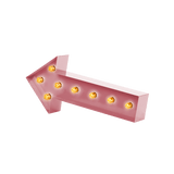 Bokstavslampa Cirkuslampan Arrow Antique pink / 60 cm