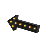 Bokstavslampa Cirkuslampan Arrow Jet black / 60 cm