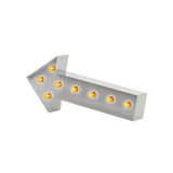 Bokstavslampa Cirkuslampan Arrow Raw metall / 60 cm