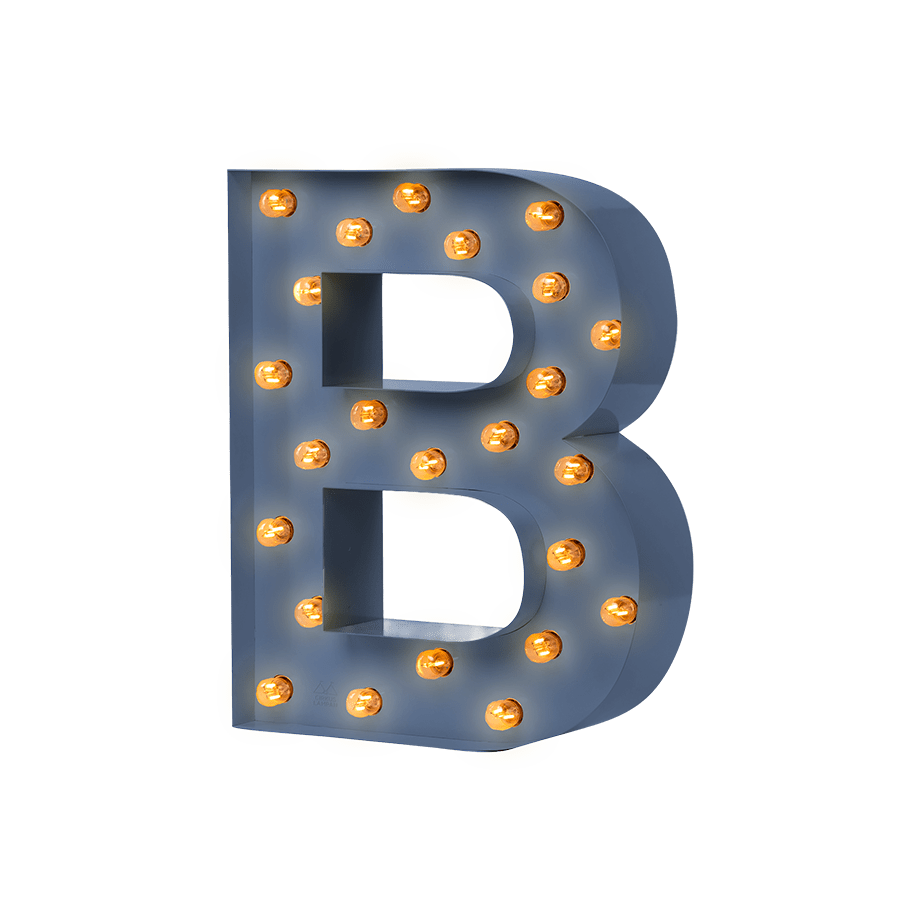Bokstavslampa Cirkuslampan Testlampa B Distant blue / 50 cm / Standard