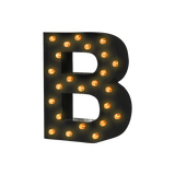 Bokstavslampa Cirkuslampan Testlampa B Jet black / 50 cm / Standard