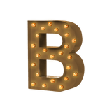 Bokstavslampa Cirkuslampan Testlampa B Pearl gold / 50 cm / Standard