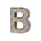 Bokstavslampa Cirkuslampan Testlampa B Telegrey / 50 cm / Standard