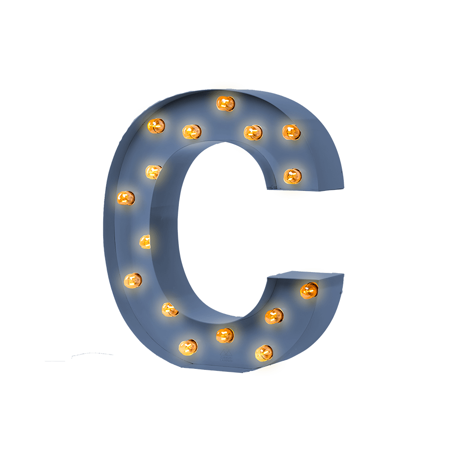 Bokstavslampa Cirkuslampan Testlampa C Distant blue / 50 cm / Standard