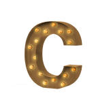 Bokstavslampa Cirkuslampan Testlampa C Pearl gold / 50 cm / Standard