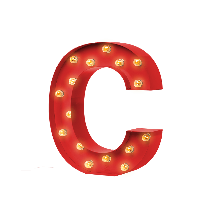 Bokstavslampa Cirkuslampan Testlampa C Traffic red / 50 cm / Standard