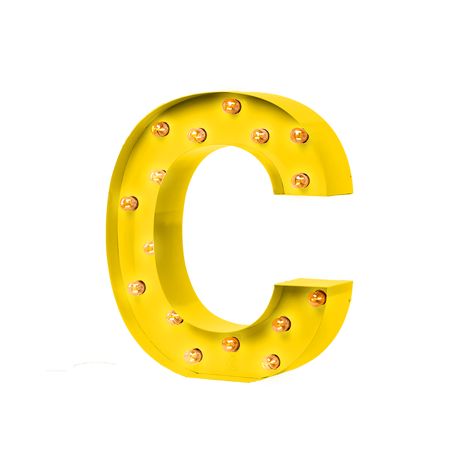 Bokstavslampa Cirkuslampan Testlampa C Zink yellow / 50 cm / Standard