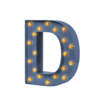 Bokstavslampa Cirkuslampan Testlampa D Distant blue / 50 cm / Standard