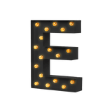 Bokstavslampa Cirkuslampan Testlampa E Jet black / 50 cm / Standard