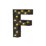 Bokstavslampa Cirkuslampan Testlampa F Jet black / 50 cm / Standard