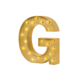Bokstavslampa Cirkuslampan Testlampa G Brass / 50 cm / Standard