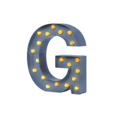 Bokstavslampa Cirkuslampan Testlampa G Distant blue / 50 cm / Standard