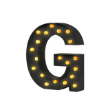 Bokstavslampa Cirkuslampan Testlampa G Jet black / 50 cm / Standard