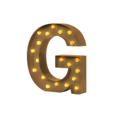 Bokstavslampa Cirkuslampan Testlampa G Pearl gold / 50 cm / Standard
