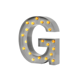 Bokstavslampa Cirkuslampan Testlampa G Telegrey / 50 cm / Standard