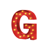 Bokstavslampa Cirkuslampan Testlampa G Traffic red / 50 cm / Standard
