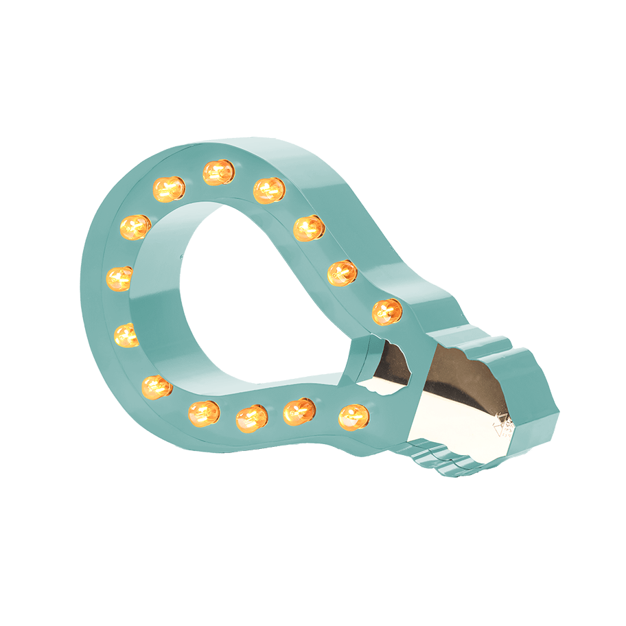 Bokstavslampa Cirkuslampan Testlampa Glowbulb Purple turquoise / 50 cm / Standard