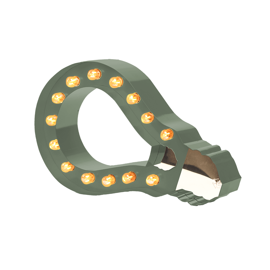 Bokstavslampa Cirkuslampan Testlampa Glowbulb Reed green / 50 cm / Standard
