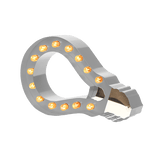 Bokstavslampa Cirkuslampan Testlampa Glowbulb Telegrey / 50 cm / Standard