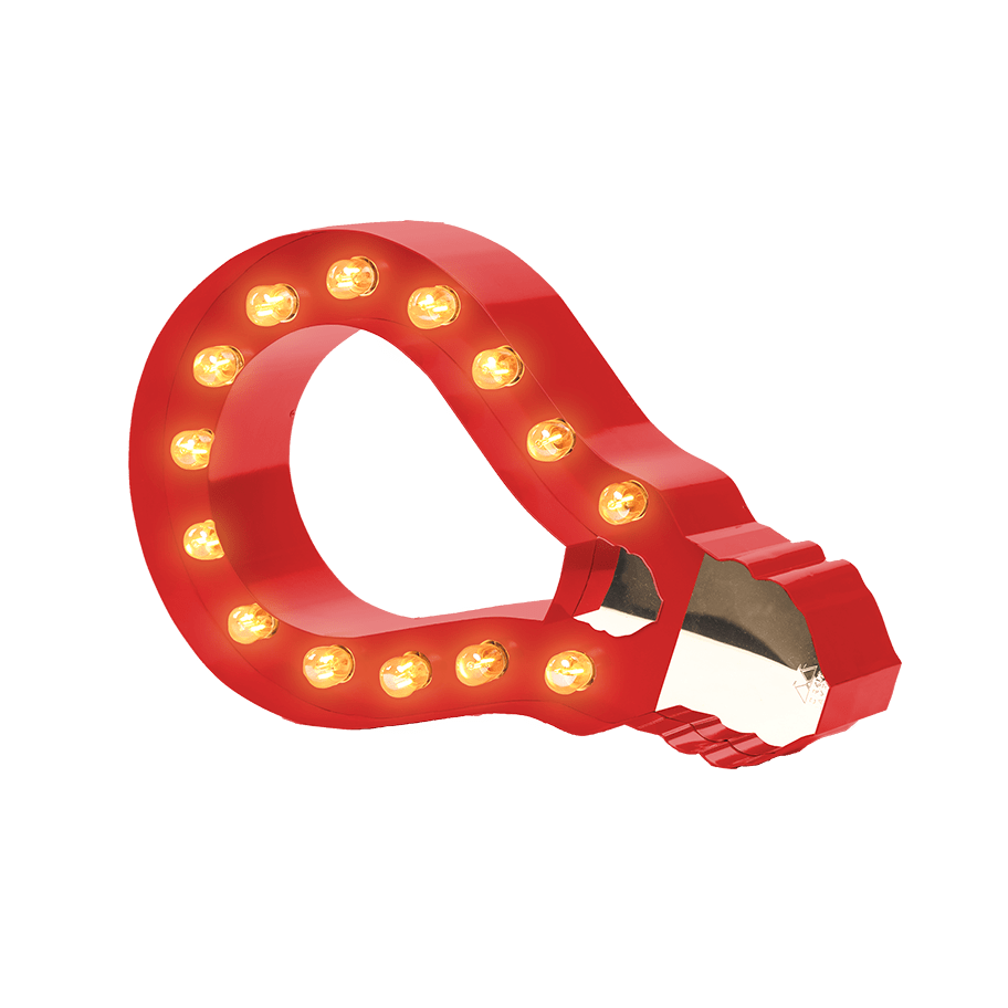 Bokstavslampa Cirkuslampan Testlampa Glowbulb Traffic red / 50 cm / Standard