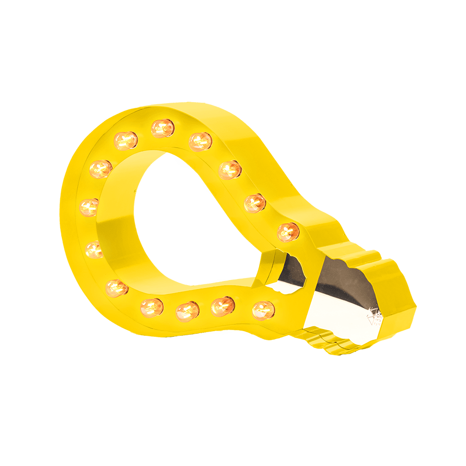 Bokstavslampa Cirkuslampan Testlampa Glowbulb Zink yellow / 50 cm / Standard