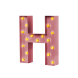 Bokstavslampa Cirkuslampan Testlampa H Antique pink / 50 cm / Standard