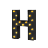 Bokstavslampa Cirkuslampan Testlampa H Jet black / 50 cm / Standard