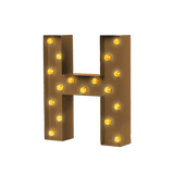 Bokstavslampa Cirkuslampan Testlampa H Pearl gold / 50 cm / Standard