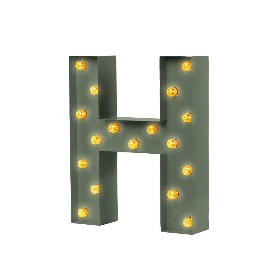 Bokstavslampa Cirkuslampan Testlampa H Reed green / 50 cm / Standard