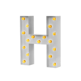 Bokstavslampa Cirkuslampan Testlampa H Raw Metal / 50 cm / Standard