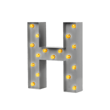 Bokstavslampa Cirkuslampan Testlampa H Telegrey / 50 cm / Standard