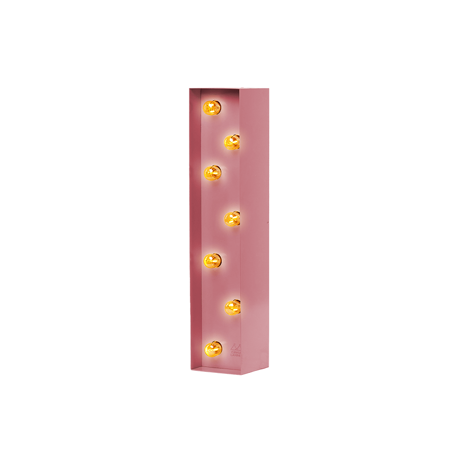 Bokstavslampa Cirkuslampan Testlampa I Antique pink / 50 cm / Standard