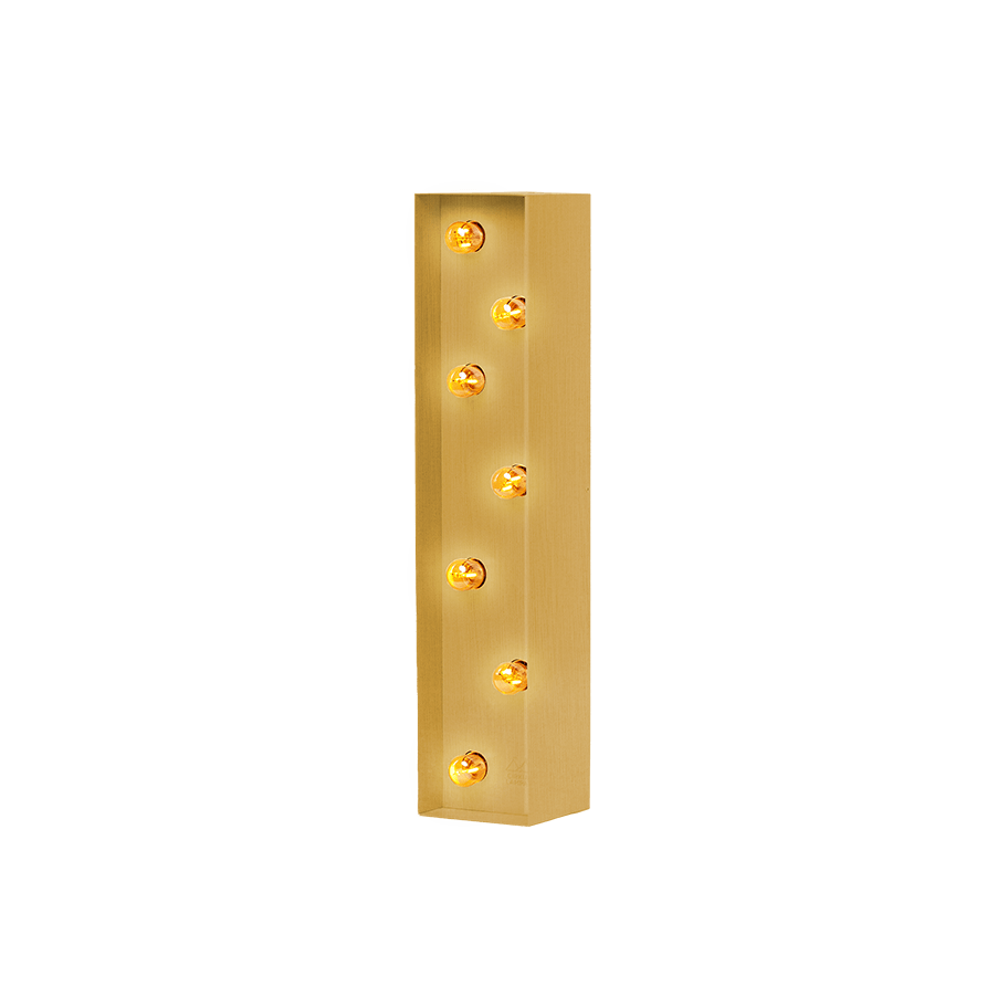 Bokstavslampa Cirkuslampan Testlampa I Brass / 50 cm / Standard