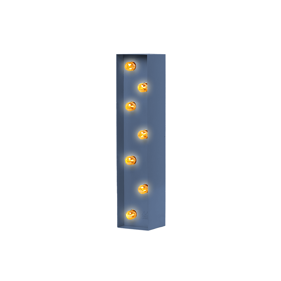 Bokstavslampa Cirkuslampan Testlampa I Distant blue / 50 cm / Standard
