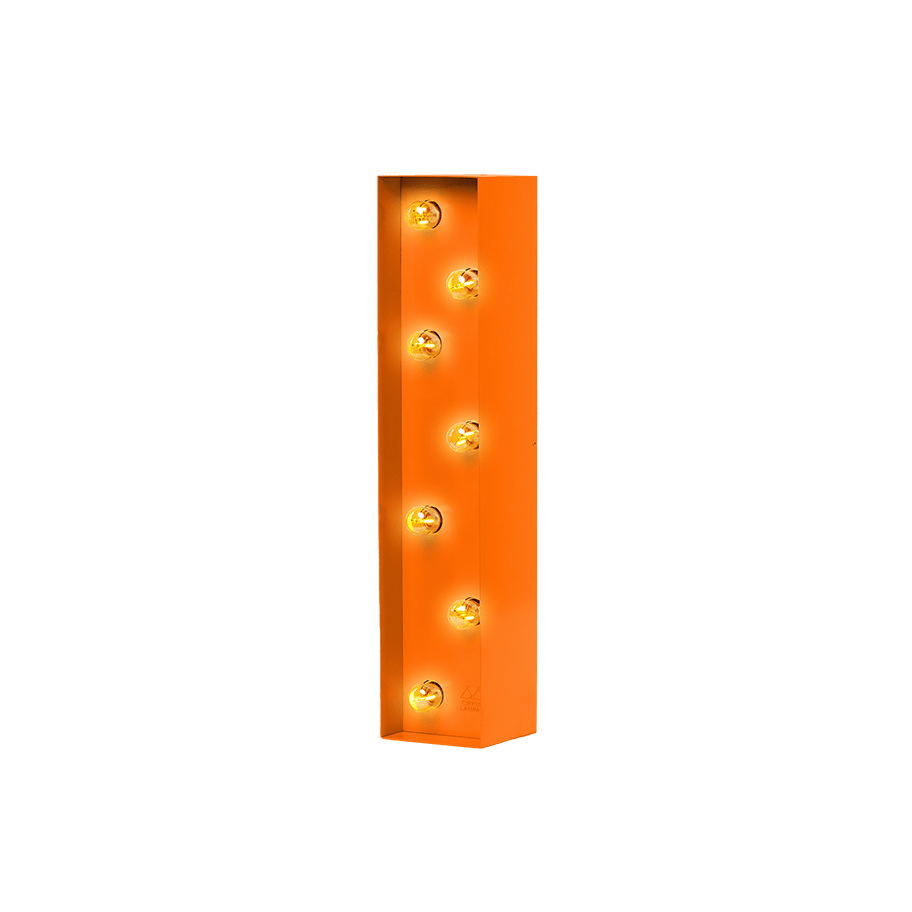 Bokstavslampa Cirkuslampan Testlampa I Gelborange / 50 cm / Standard
