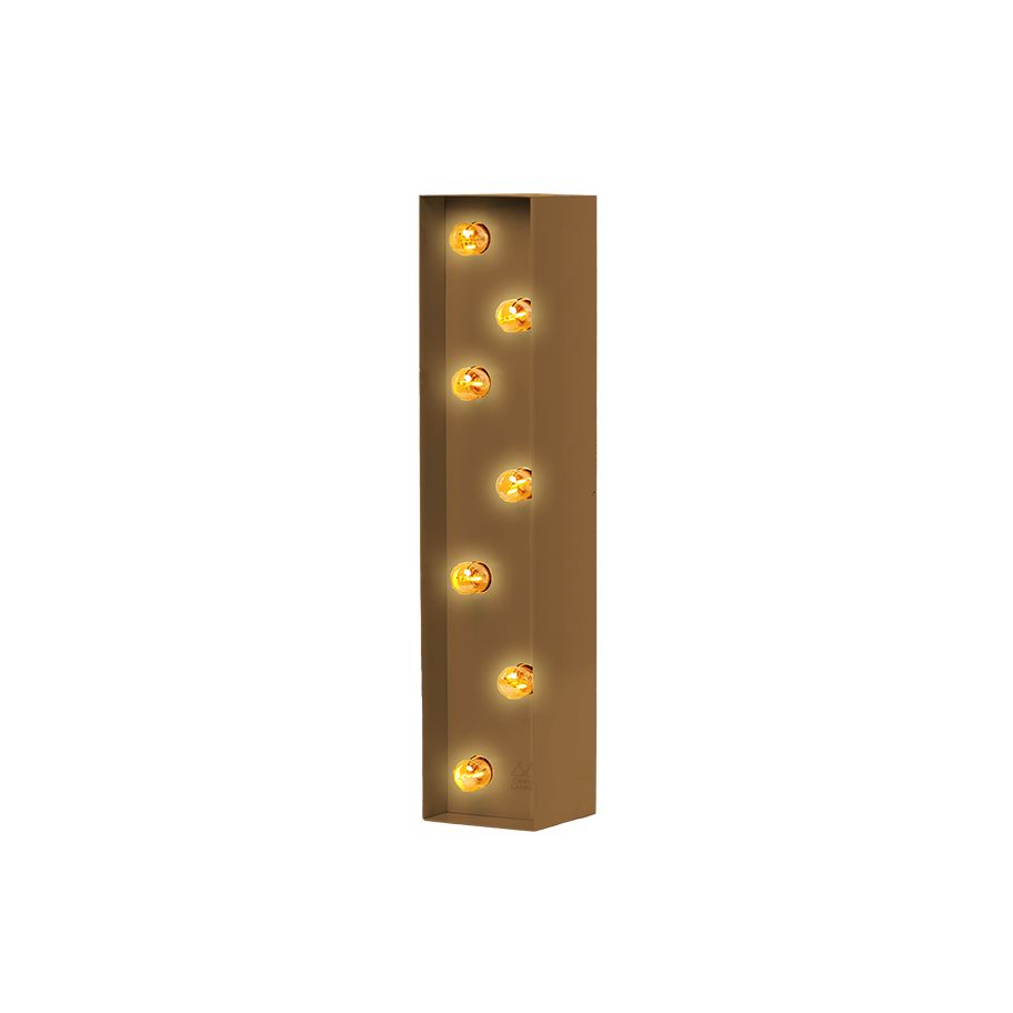 Bokstavslampa Cirkuslampan Testlampa I Pearl gold / 50 cm / Standard