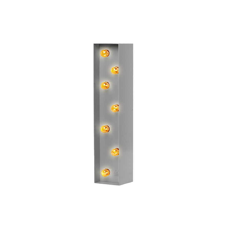 Bokstavslampa Cirkuslampan Testlampa I Telegrey / 50 cm / Standard