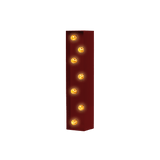 Bokstavslampa Cirkuslampan I WineRed / 30 cm