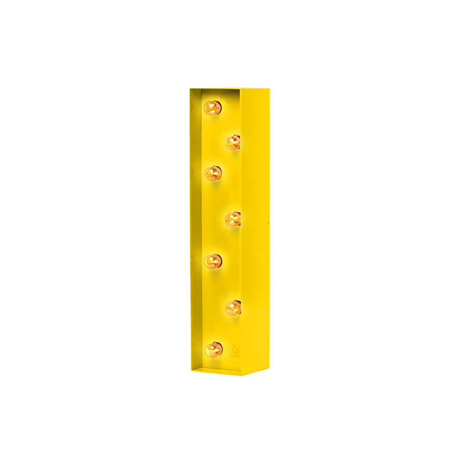 Bokstavslampa Cirkuslampan Testlampa I Zink yellow / 50 cm / Standard
