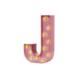 Bokstavslampa Cirkuslampan Testlampa J Antique pink / 50 cm / Standard