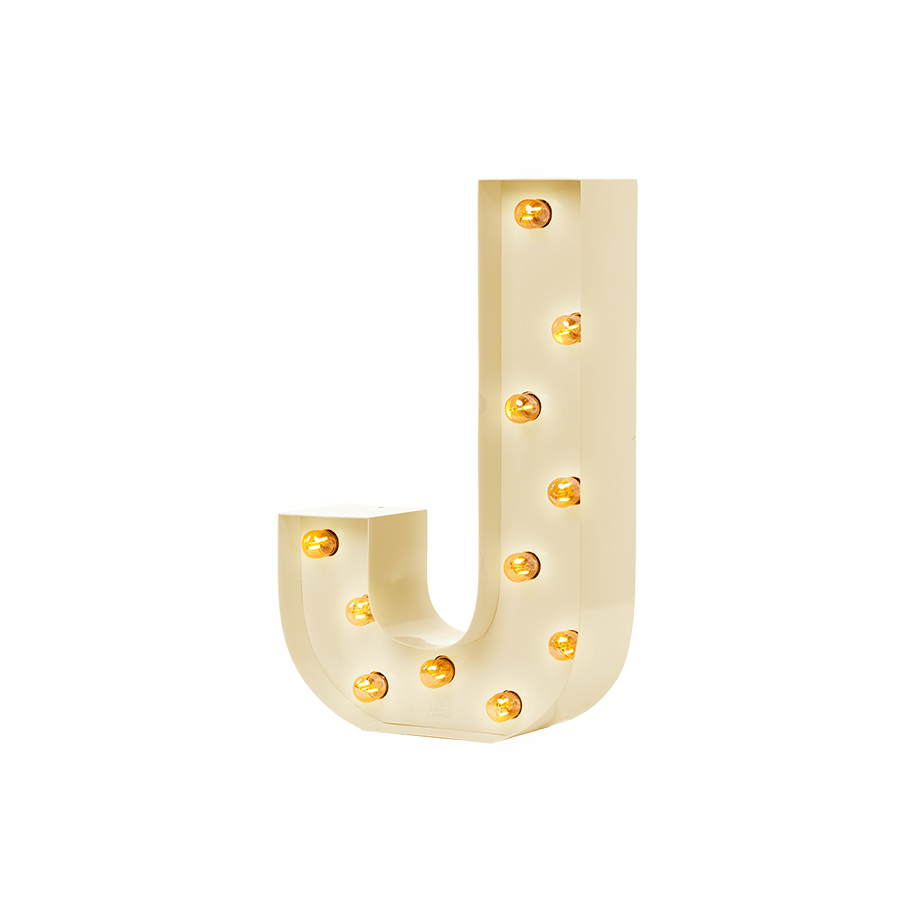 Bokstavslampa Cirkuslampan Testlampa J Light ivory / 50 cm / Standard