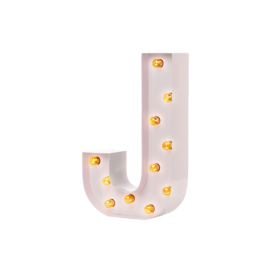 Bokstavslampa Cirkuslampan Testlampa J Light pink / 50 cm / Standard